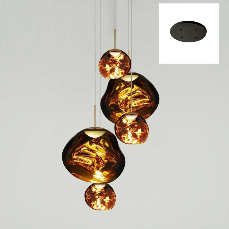 Frendorf | Mehrflammige Pendelleuchte | Skulpturales Melt Design
