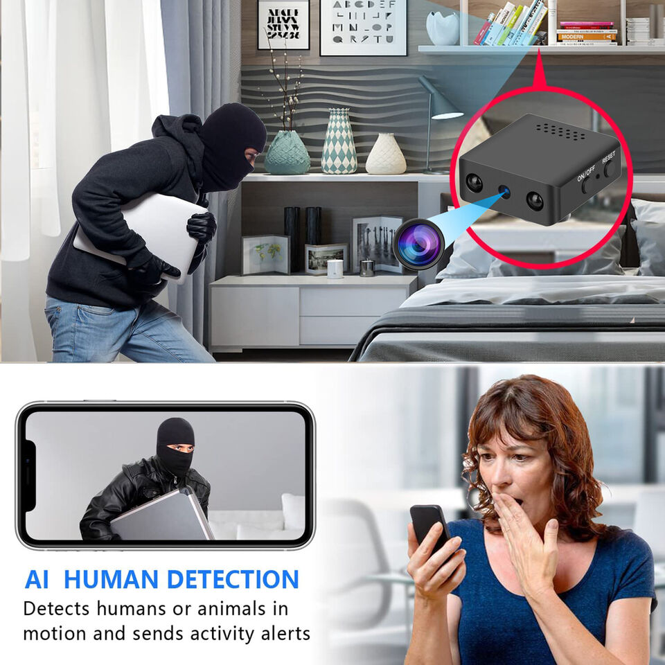 Micro HD Kamera mit WiFi und Audio - Kompakte Überwachungskamera mit Nachtsicht