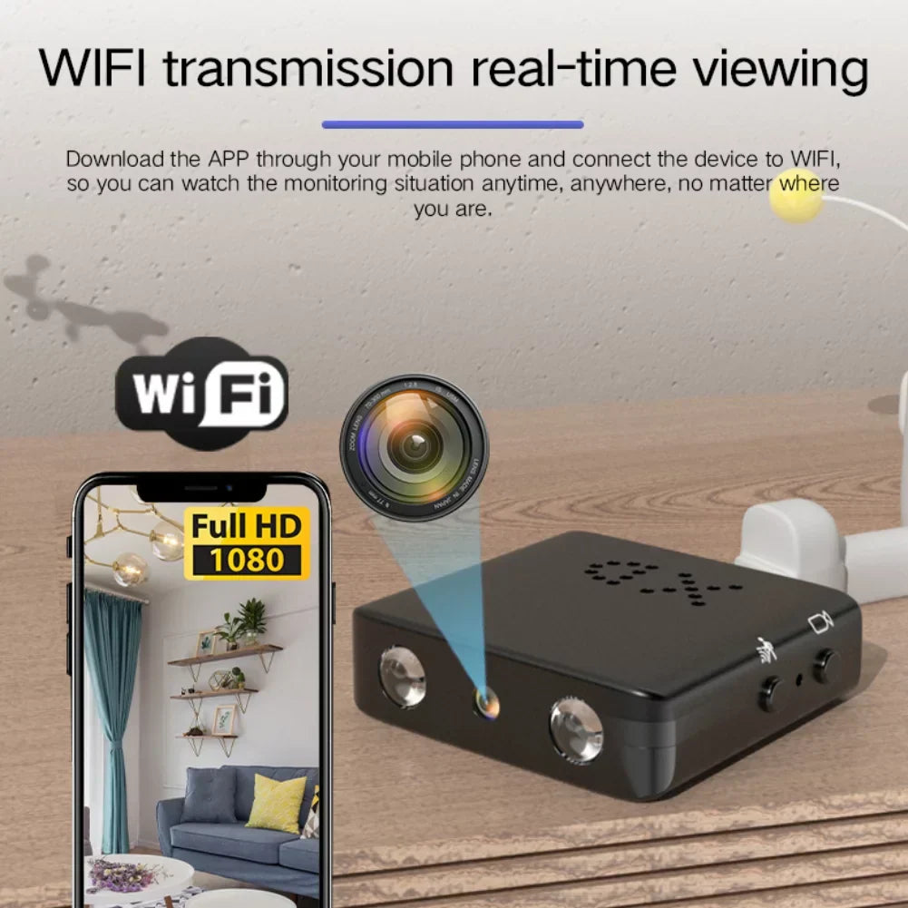 Micro HD Kamera mit WiFi und Audio - Kompakte Überwachungskamera mit Nachtsicht