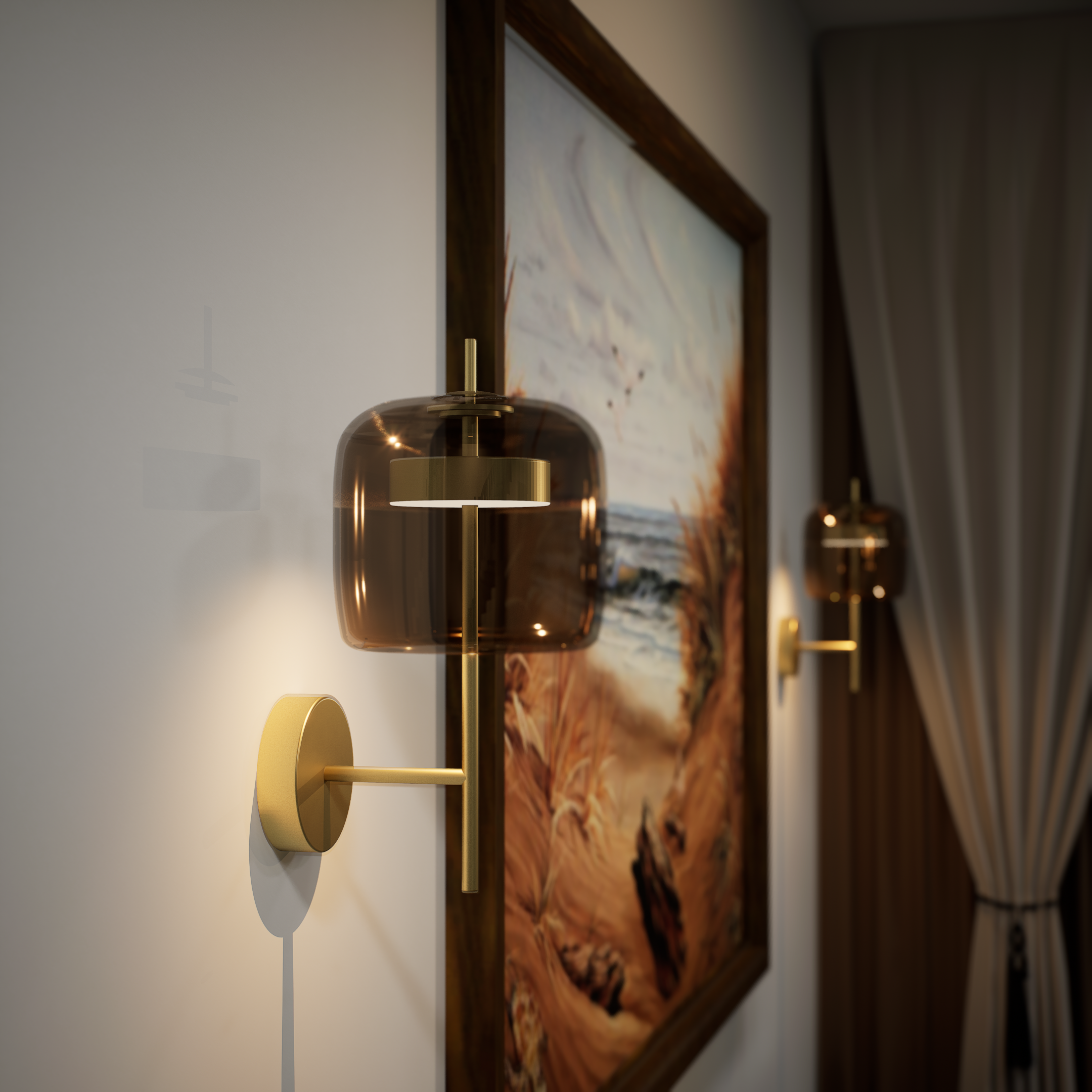 Wandleuchte im Mid-Century-Stil