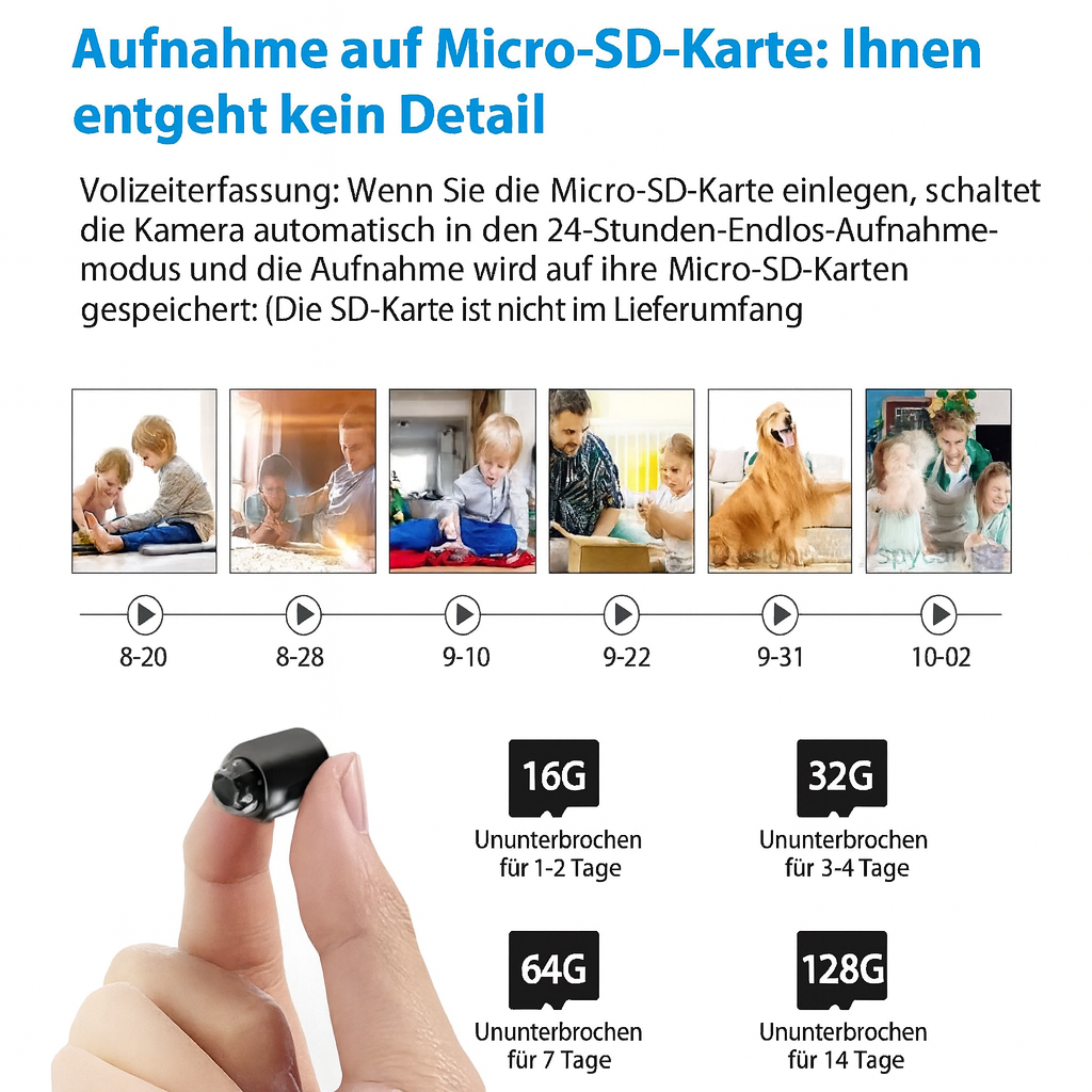 Mini Überwachungskamera WLAN Nachtsicht Bewegungserkennung