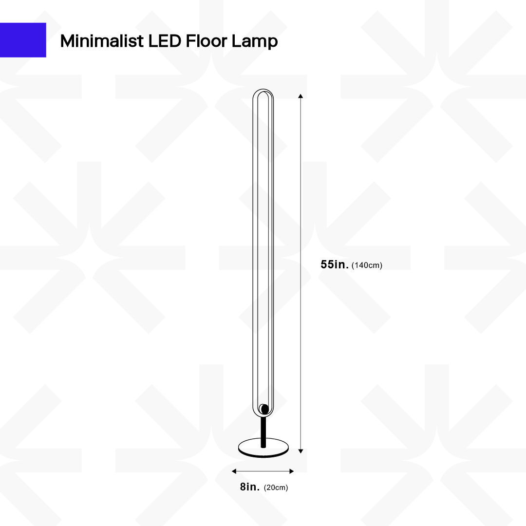 Minimalistische LED-Stehlampe