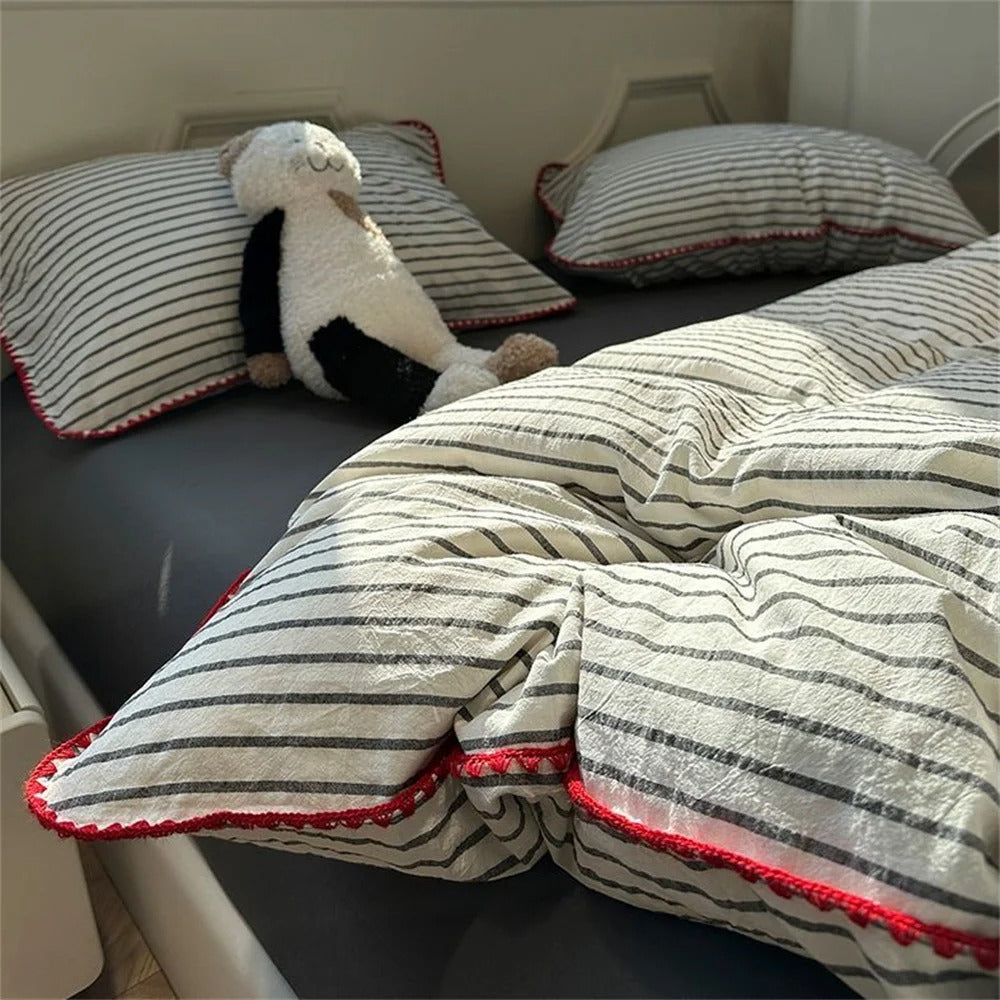 Minimalistisches Bettbezug-Set aus 100% Polyester – Weich und Atmungsaktiv