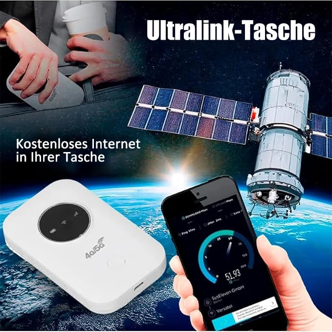 Mobiler WLAN-Router 4G LTE Tragbarer Hotspot Für Unterwegs