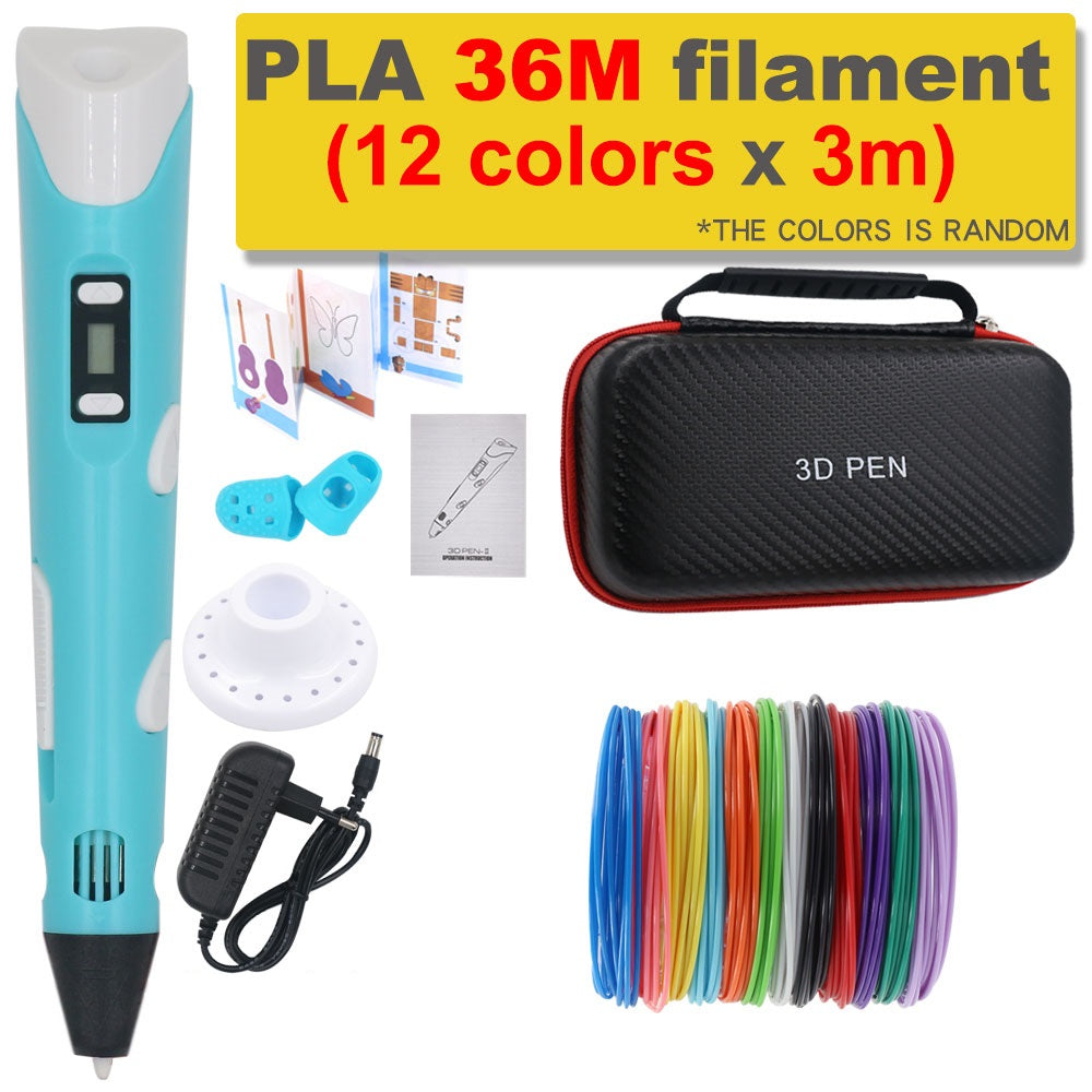 3D-Druckstift DIY-Zeichenstift mit 200M PLA-Filament, Geschenk für Kinder