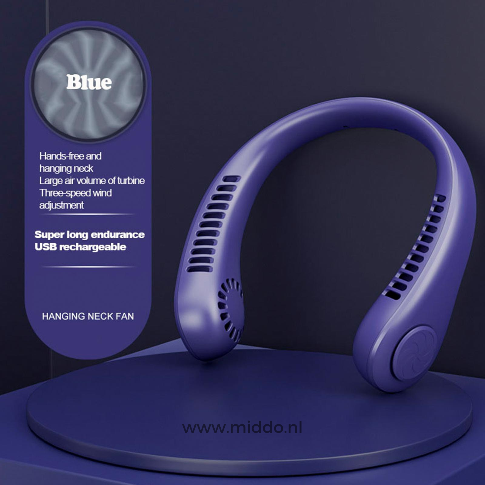 CoolBreeze Nackenventilator | Tragbarer, wiederaufladbarer Ventilator für sofortige Erfrischung