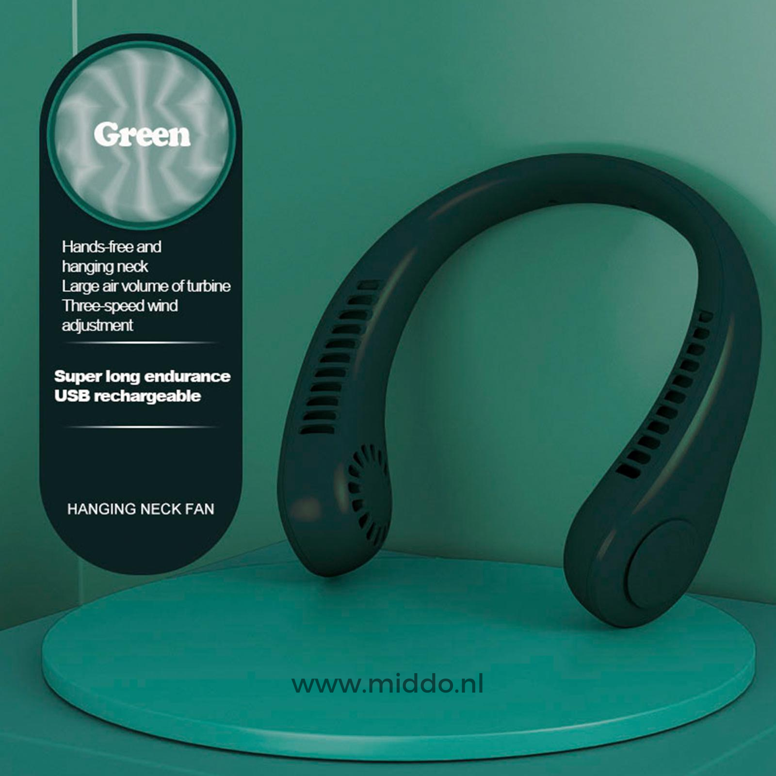 CoolBreeze Nackenventilator | Tragbarer, wiederaufladbarer Ventilator für sofortige Erfrischung