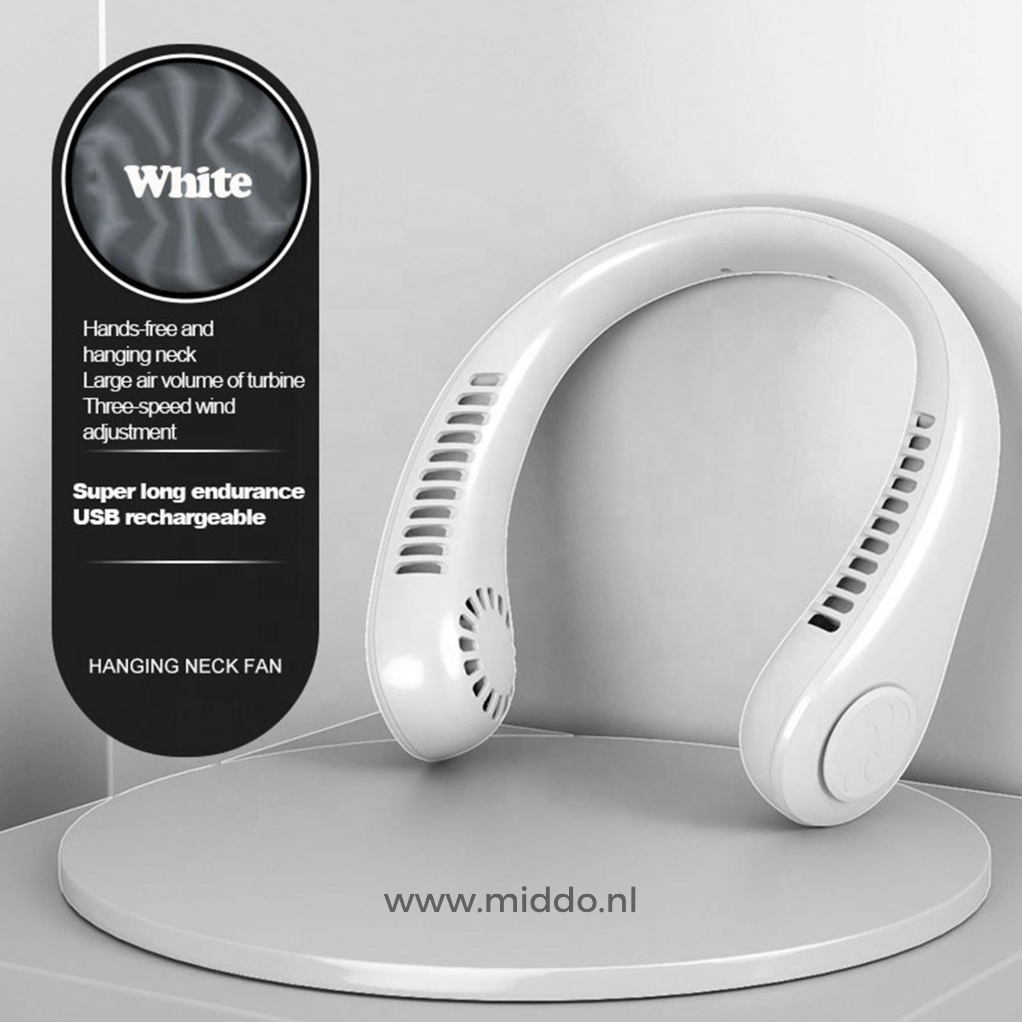 CoolBreeze Nackenventilator | Tragbarer, wiederaufladbarer Ventilator für sofortige Erfrischung