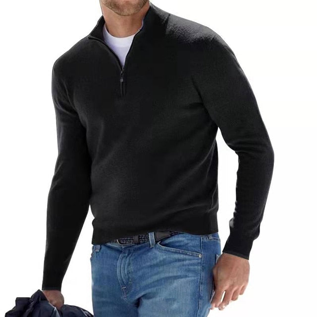 Merino Herrenpullover mit V-Ausschnitt - Herbstzauber Torino