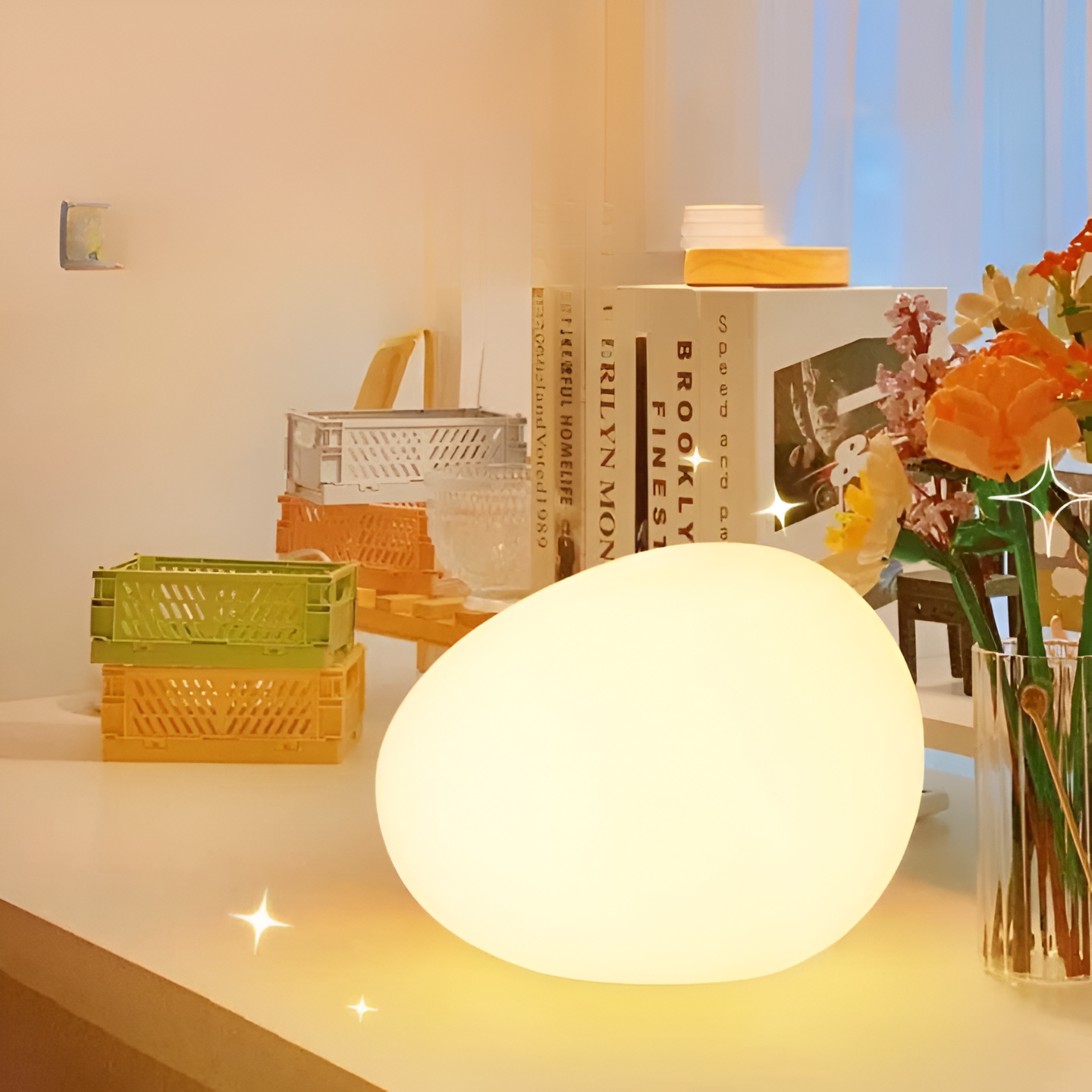 Nordische Steinförmige LED Tischlampe 1-Licht