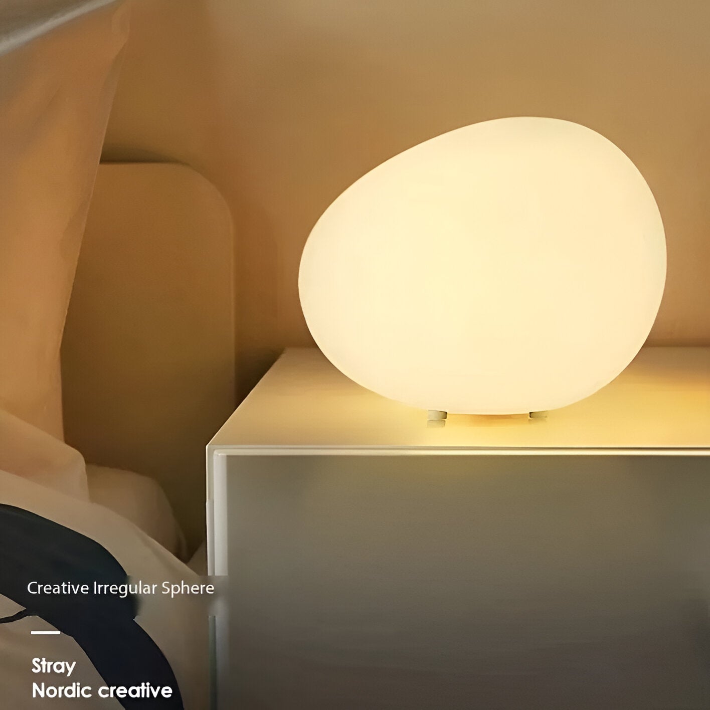 Nordische Steinförmige LED Tischlampe 1-Licht