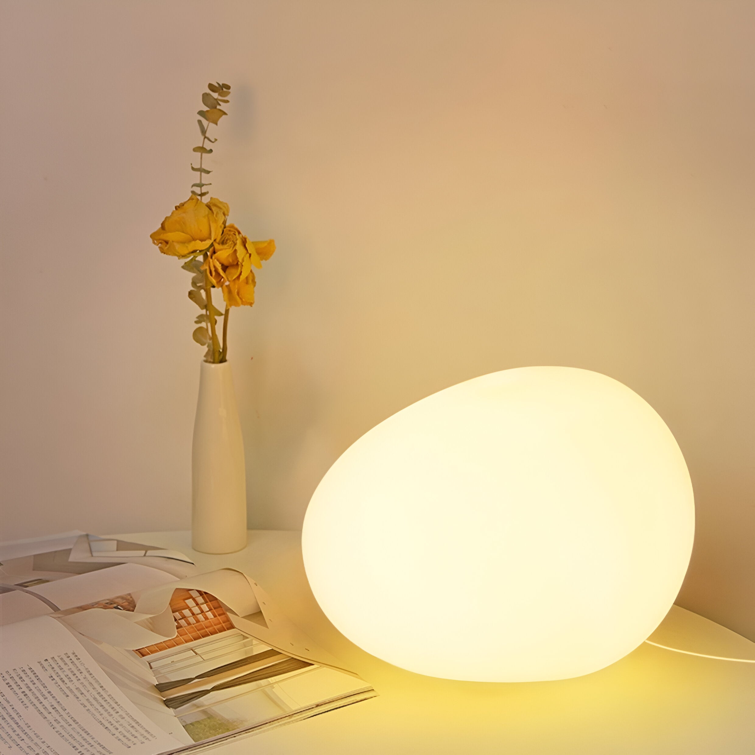 Nordische Steinförmige LED Tischlampe 1-Licht