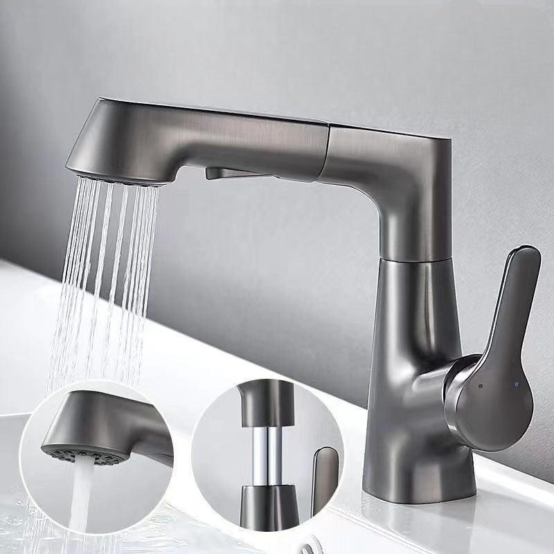 Badarmatur mit drehbarer ausziehbarer Handdusche