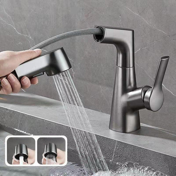 Badarmatur mit drehbarer ausziehbarer Handdusche