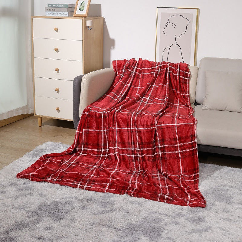 Plüsch Fleece Decken mit Schottischem Karomuster – Weiche, Warme Plaid für Sofa und Bett