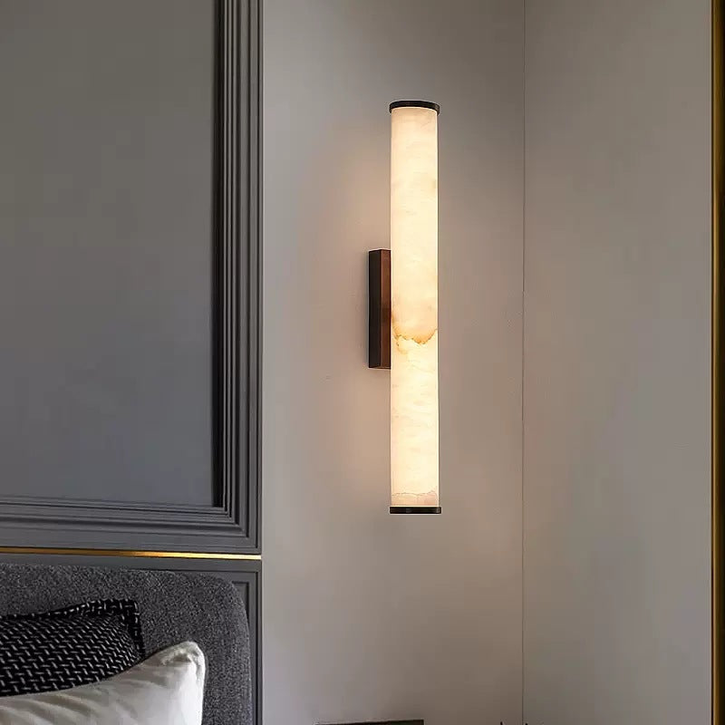 Moderne Minimalistische Spanische Marmor Kupfer Wandleuchte LED 1-Licht