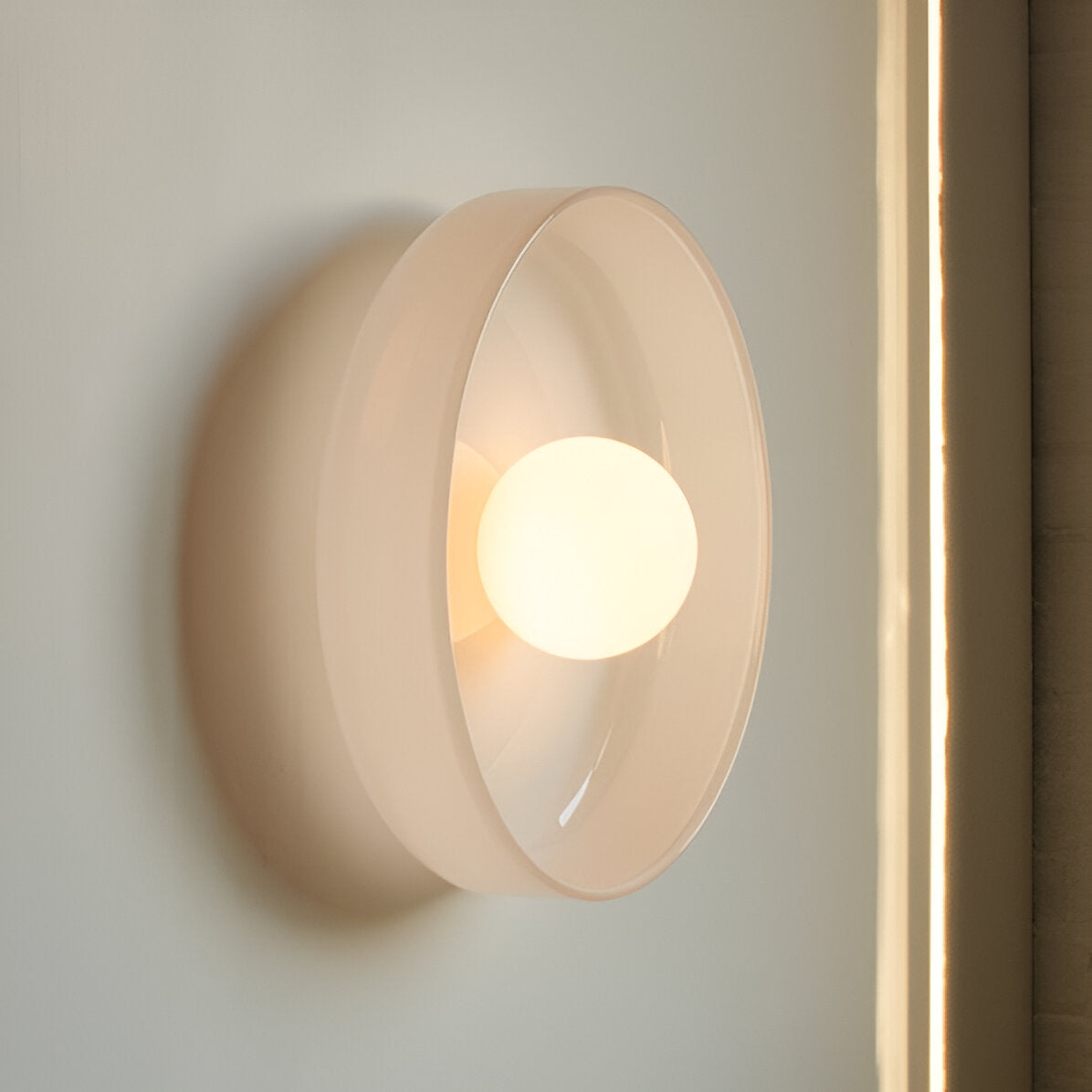 Nordic Glass Olive Disc Wand- & Deckenleuchte LED 1-Licht