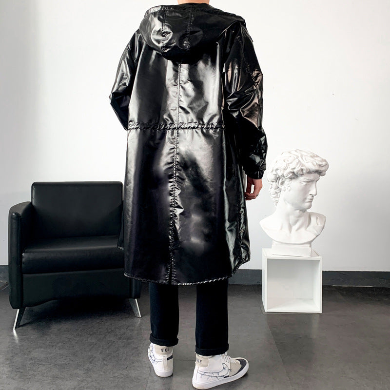 Drune Herrenregenjacke mit Reflektierenden Details, Verstellbarer Kapuze und Taschen