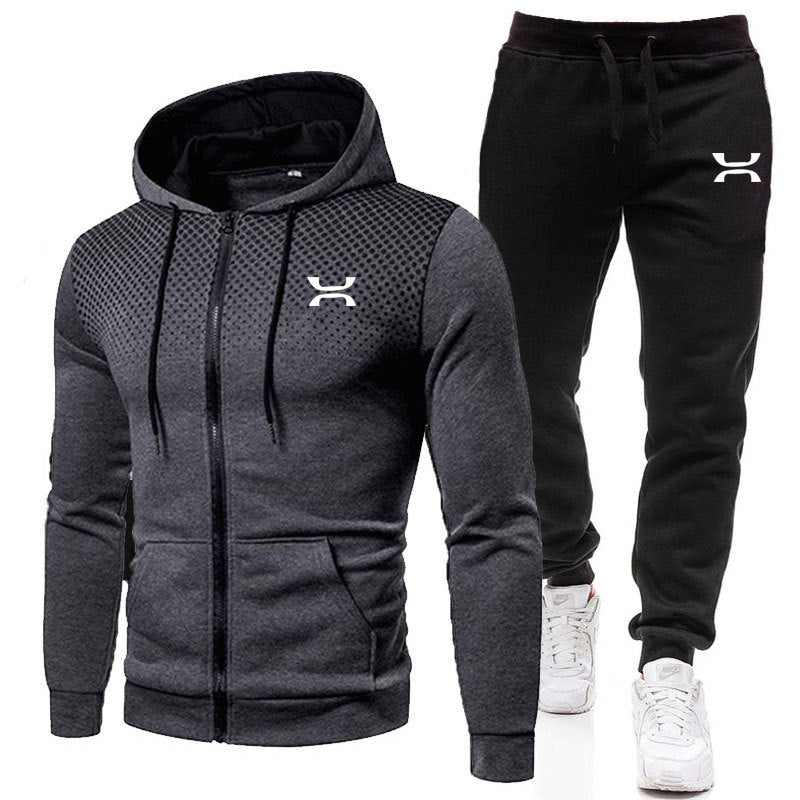 Herren Sportanzug mit atmungsaktivem Hoodie und bequemen Jogginghosen Heidi-Mode