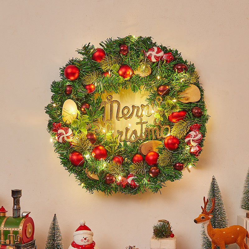 Beleuchteter Weihnachtskranz mit LED-Beleuchtung – Festliche Weihnachtsdekoration