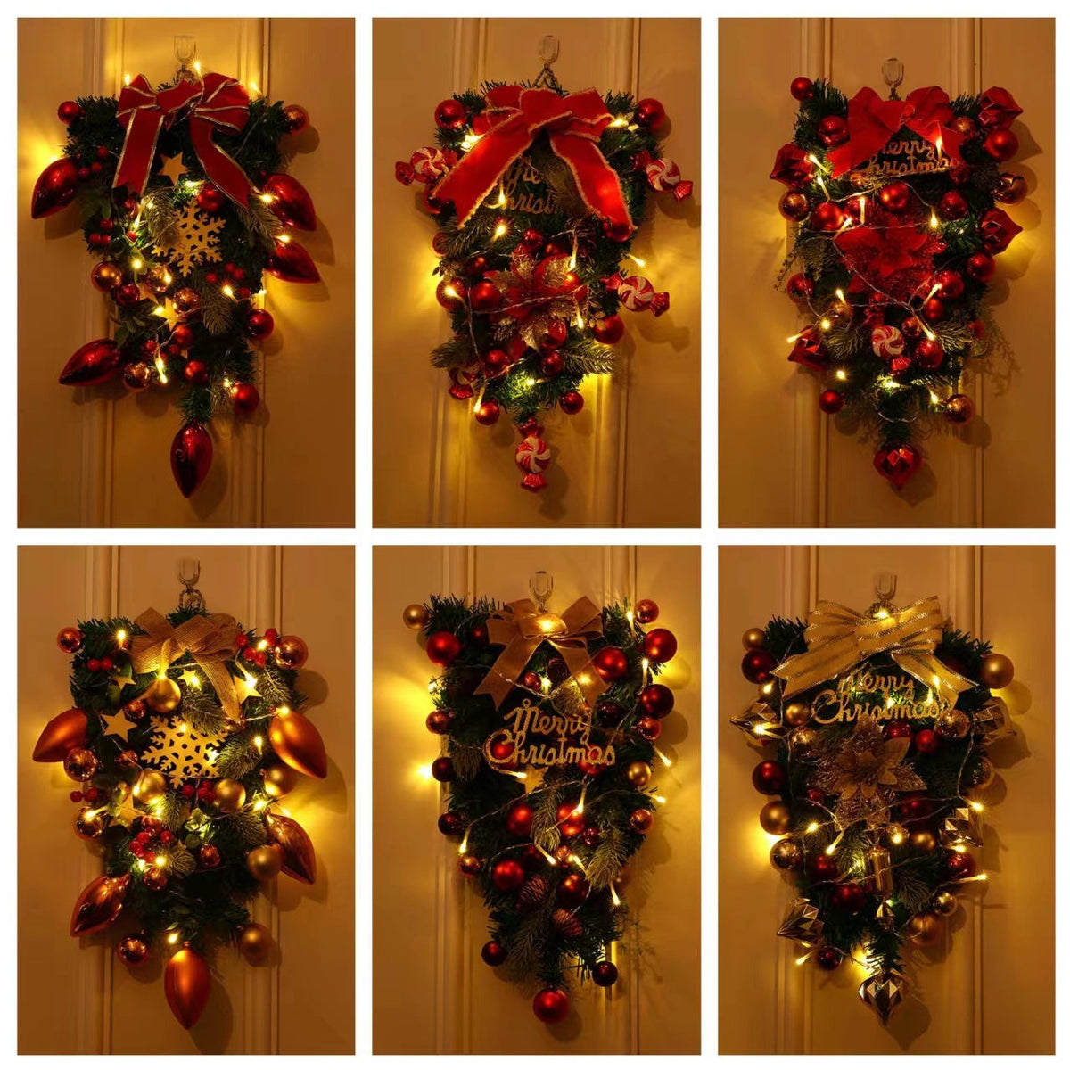 Festlicher Weihnachtskranz – Dekorative Weihnachtsdekoration für Tür und Wand