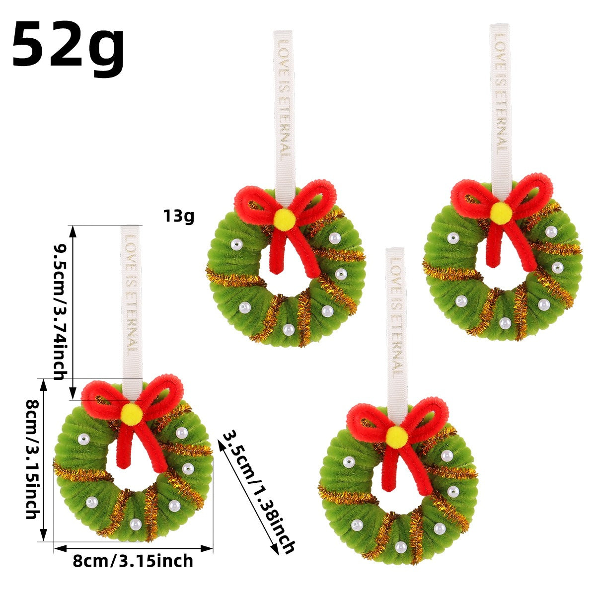 Dekorative Weihnachtskranz – Klassische Weihnachtsdekoration für Tür und Wand