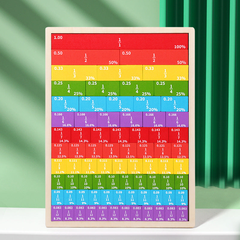 Montessori Holzfarbenbuchstaben und Zahlen Spiel
