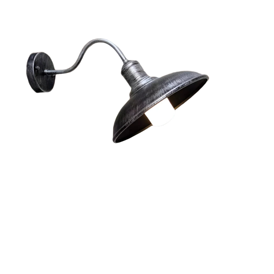 Vintage Industrielle Eisen Schüssel Außen Wandlampe LED 1-Licht