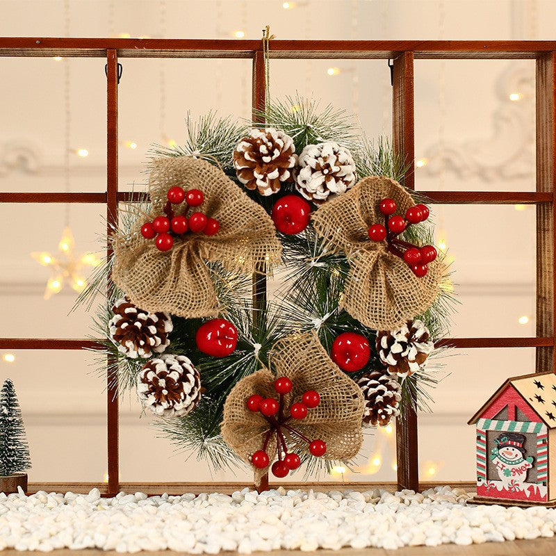 Jute-Weihnachtskranz – Rustikale Weihnachtsdekoration für Tür und Wand