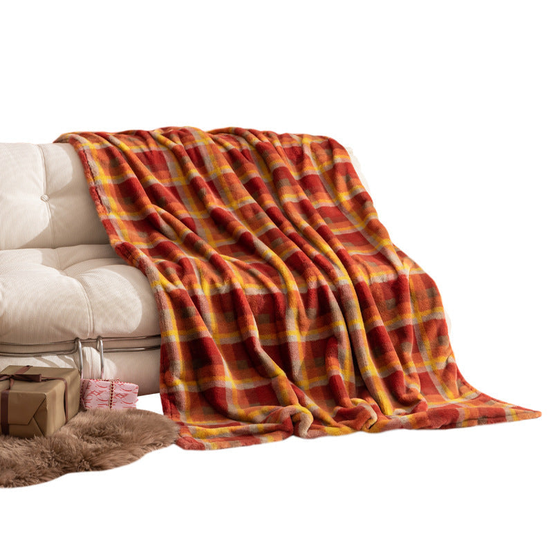 Karierte Thermofleece Decke – Extra Weiche, Leichte Mikrofaser Plaid