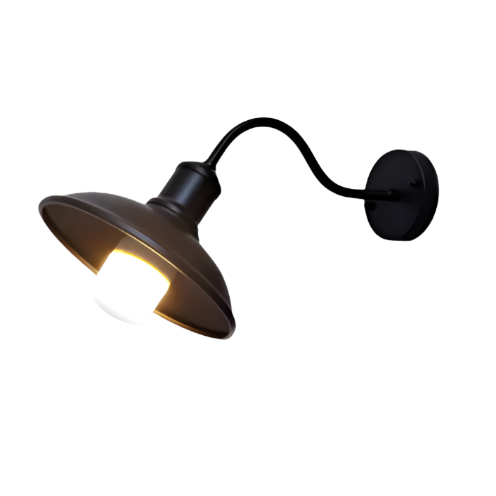 Vintage Industrielle Eisen Schüssel Außen Wandlampe LED 1-Licht