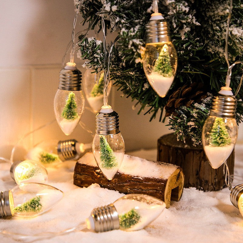 LED Weihnachtsbeleuchtung mit Weihnachtsfiguren – Dekorative Lichterkette für den Weihnachtsbaum