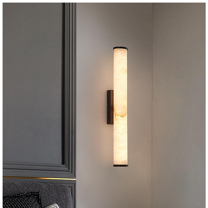 Moderne Minimalistische Spanische Marmor Kupfer Wandleuchte LED 1-Licht
