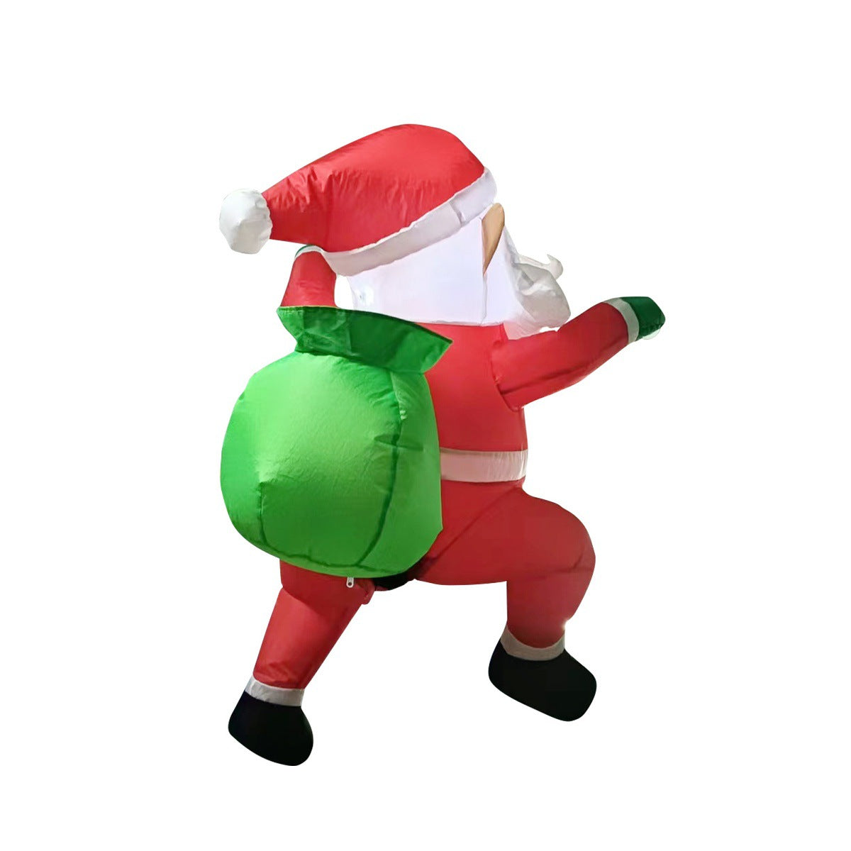 Aufblasbarer Weihnachtsmann auf Eisbär mit LED-Beleuchtung – Weihnachtsdekoration für draußen