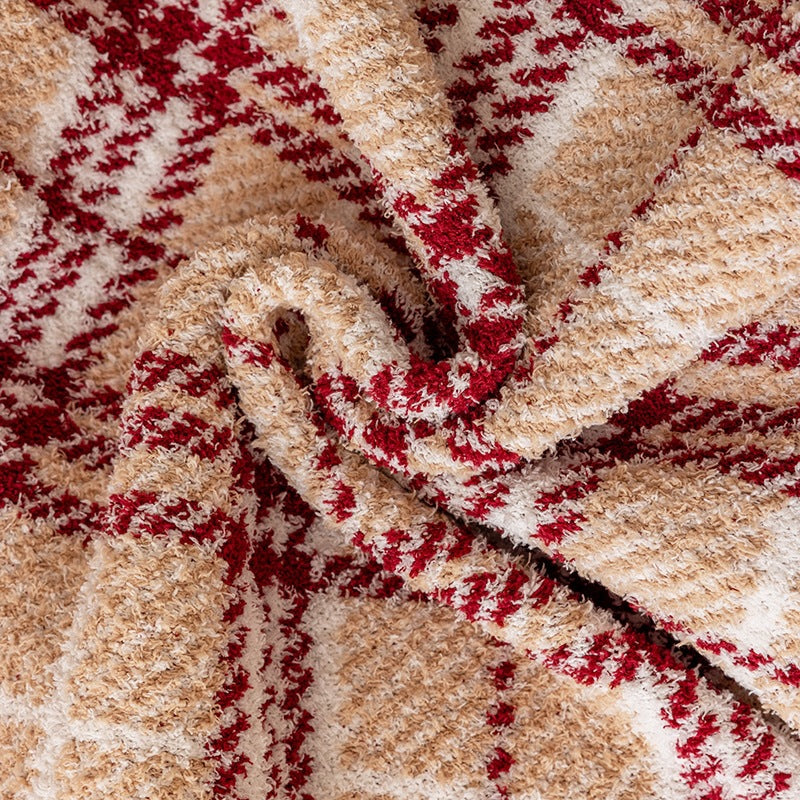 Karierte Plaid-Decke – Weiche und Warme Sofadecke