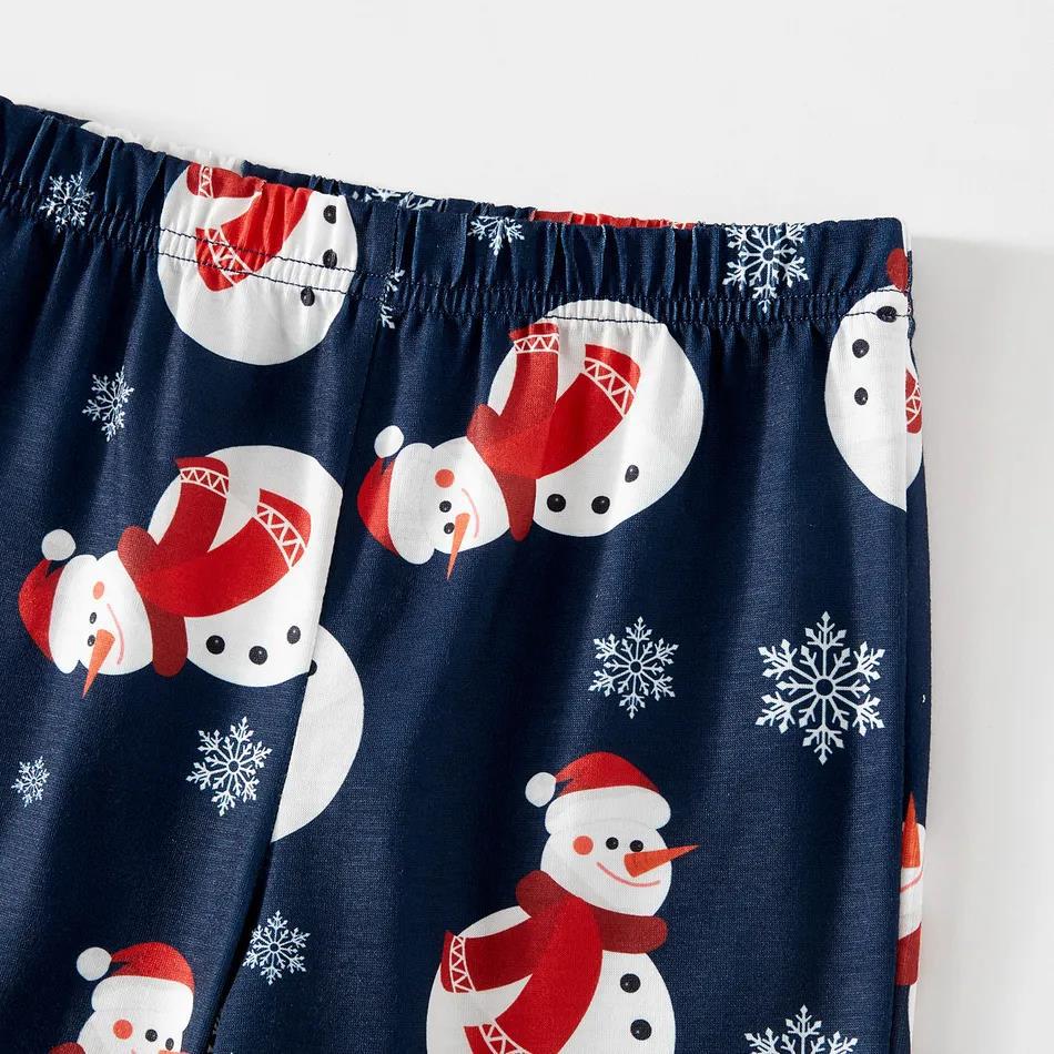 Niedliches Schneemann-Muster Passende Familien-Weihnachtspajama-Sets