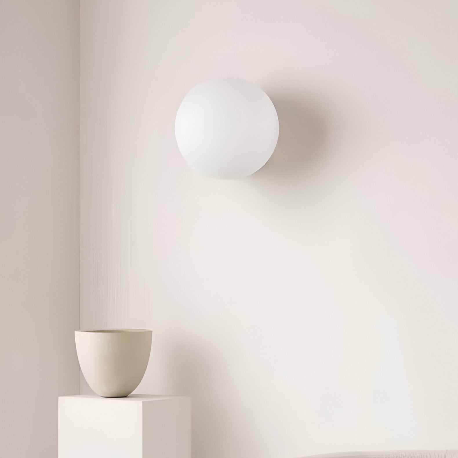 Minimalistische Runde Glas-Wandlampe LED 1-Licht