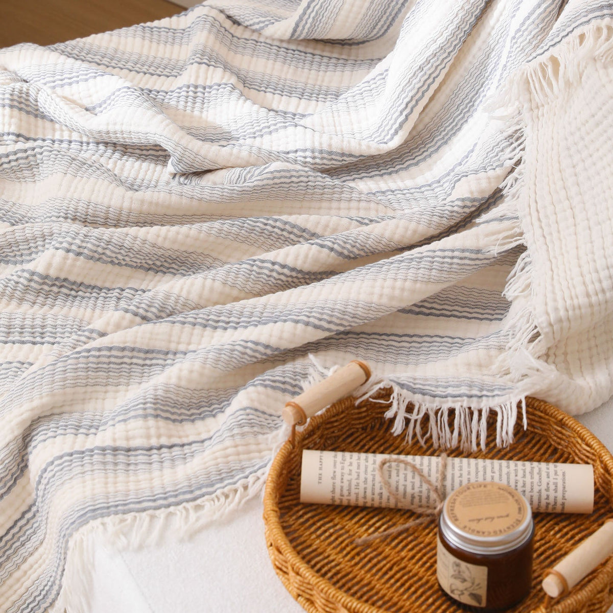 Damen Waffelstruktur Plaid – Weiche und Stilvolle Decke