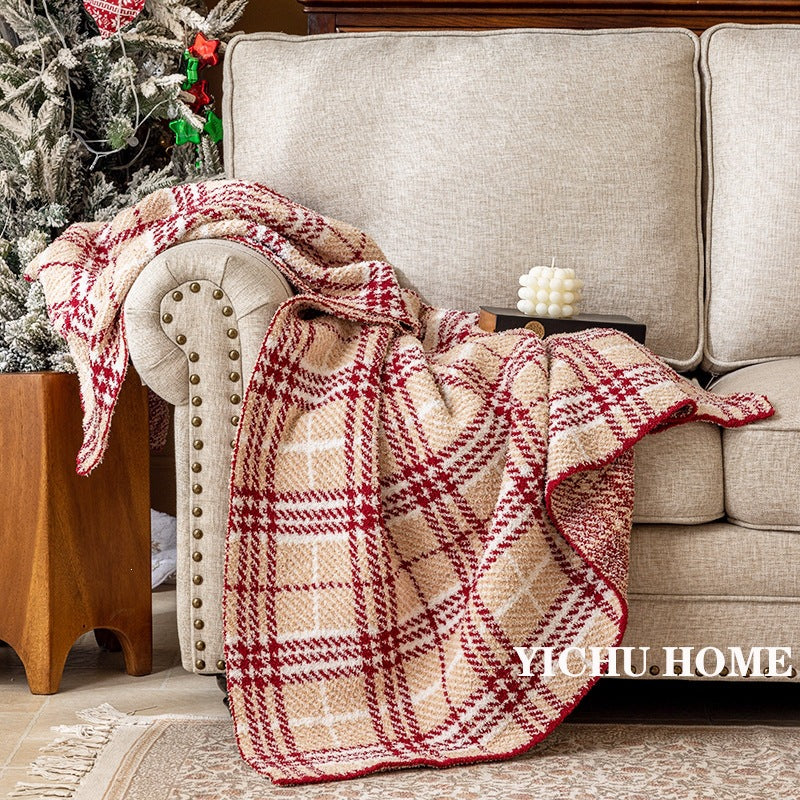 Karierte Plaid-Decke – Weiche und Warme Sofadecke