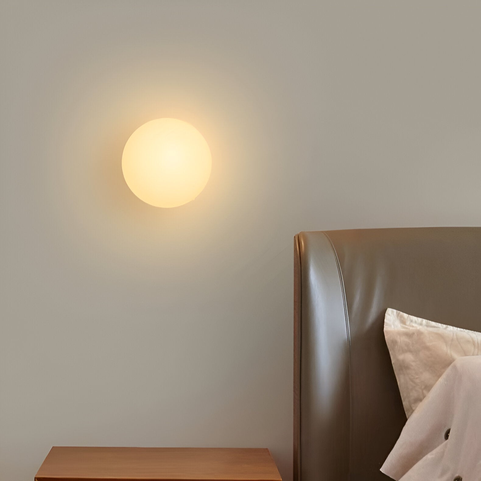 Minimalistische Runde Glas-Wandlampe LED 1-Licht
