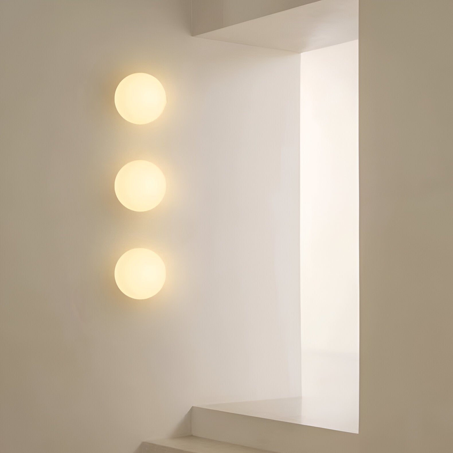 Minimalistische Runde Glas-Wandlampe LED 1-Licht