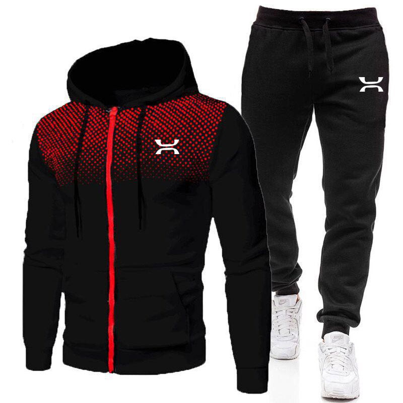 Herren Sportanzug mit atmungsaktivem Hoodie und bequemen Jogginghosen Heidi-Mode