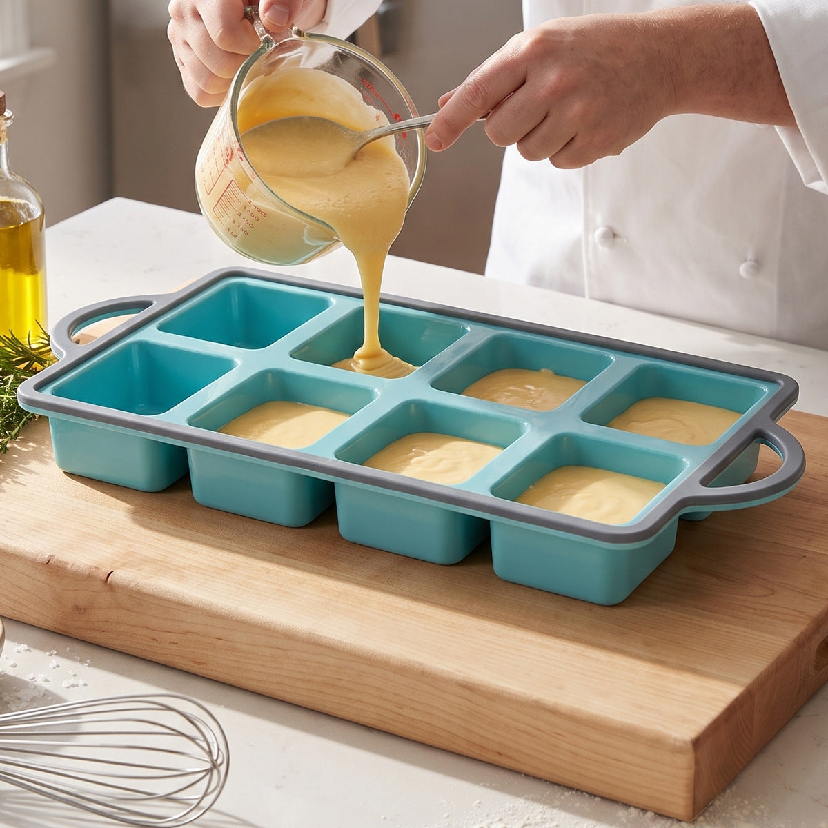 Multifunktionale Silikonbackform mit Griffen – Flexible Backform für Kuchen und Gebäck