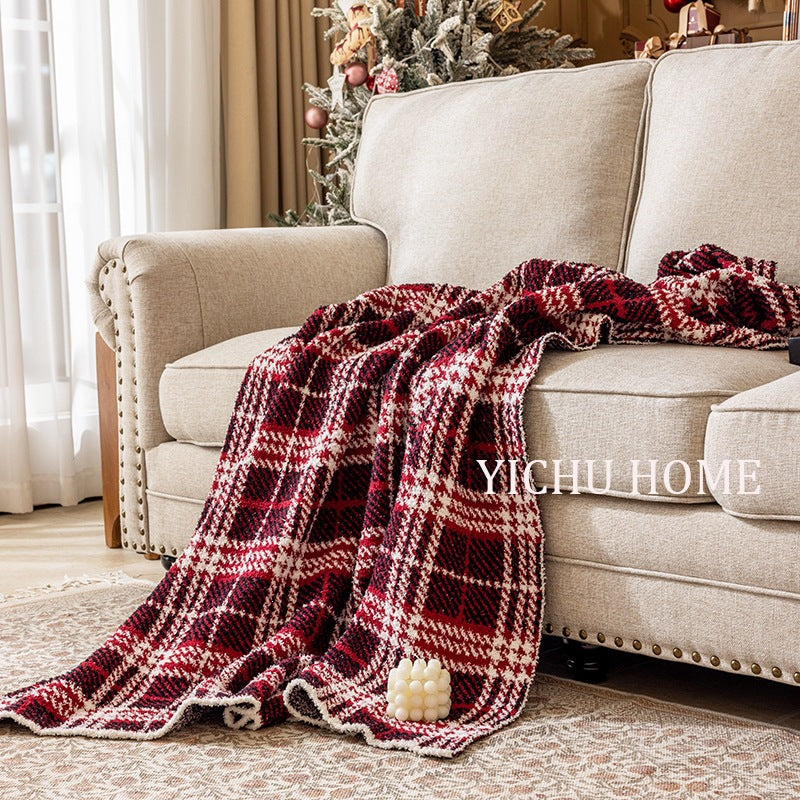 Karierte Plaid-Decke – Weiche und Warme Sofadecke