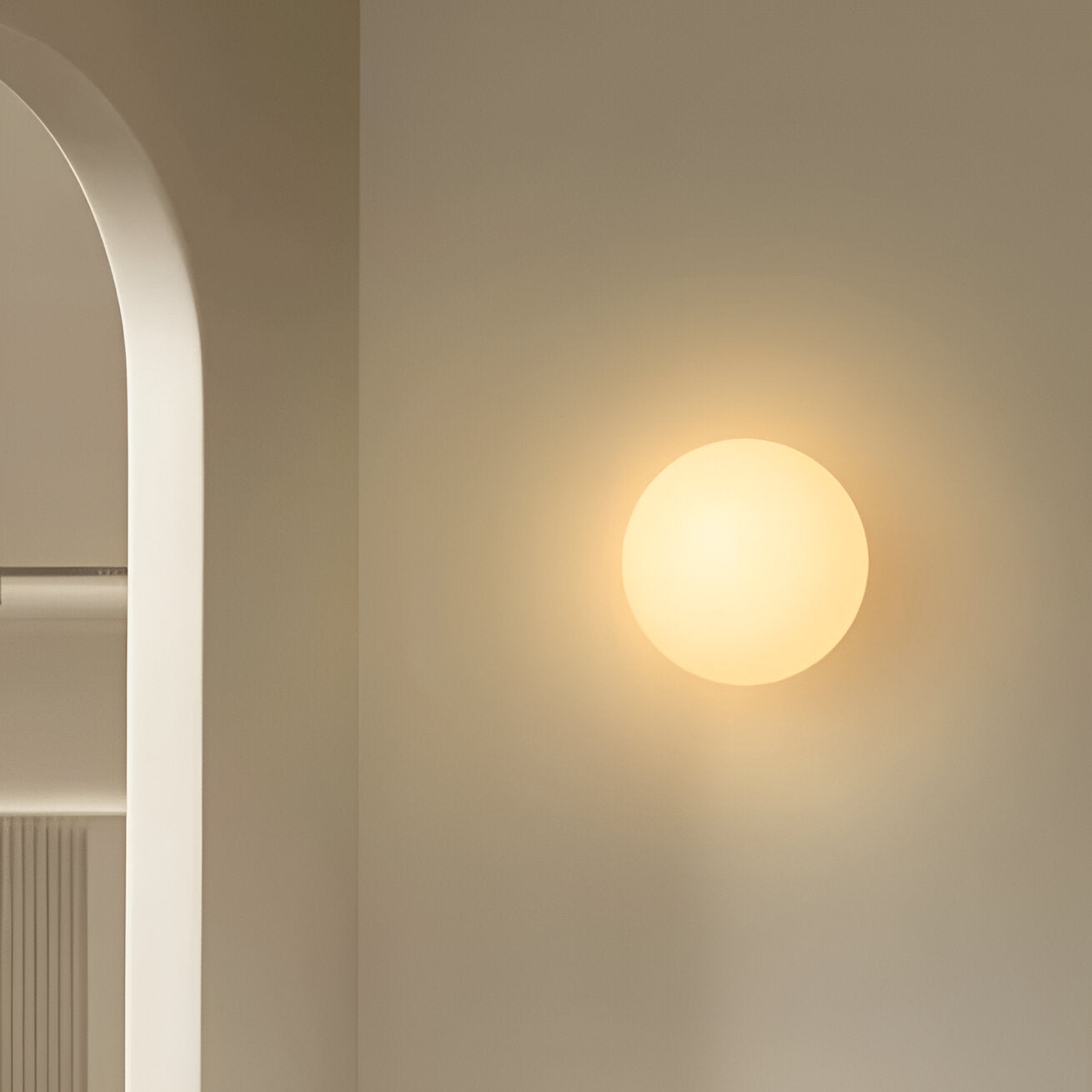 Minimalistische Runde Glas-Wandlampe LED 1-Licht