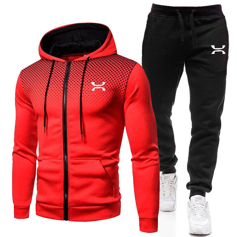 Herren Sportanzug mit atmungsaktivem Hoodie und bequemen Jogginghosen Heidi-Mode