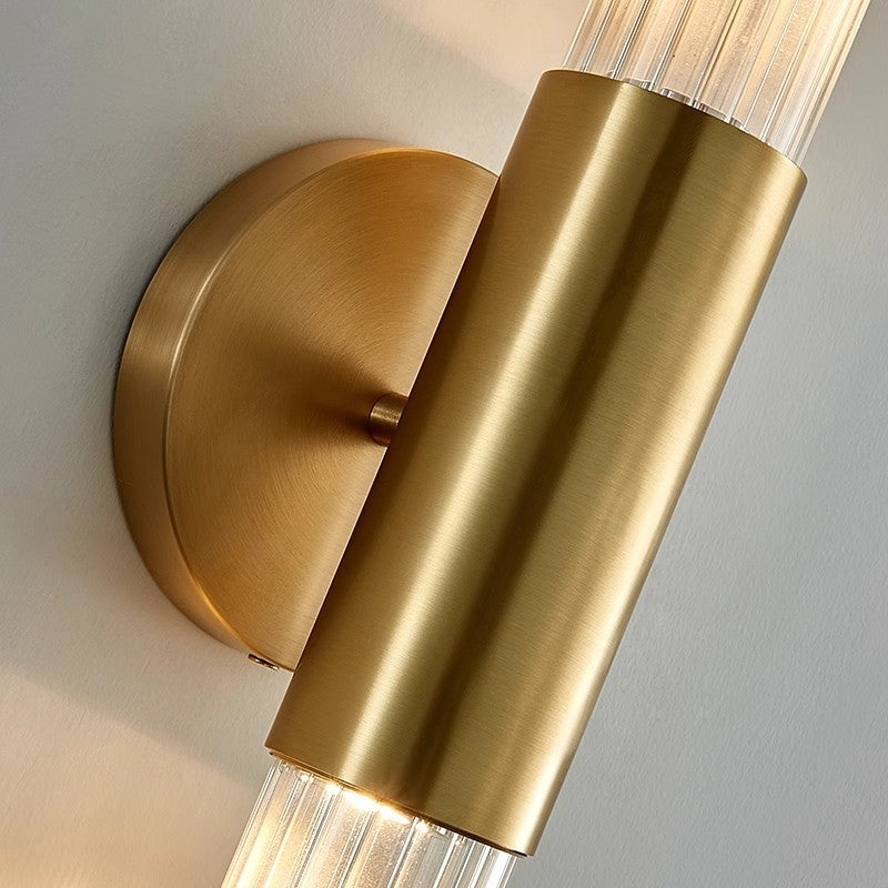 Nordic Water-Ripple Glas Messing Wandlampe LED 1-Licht