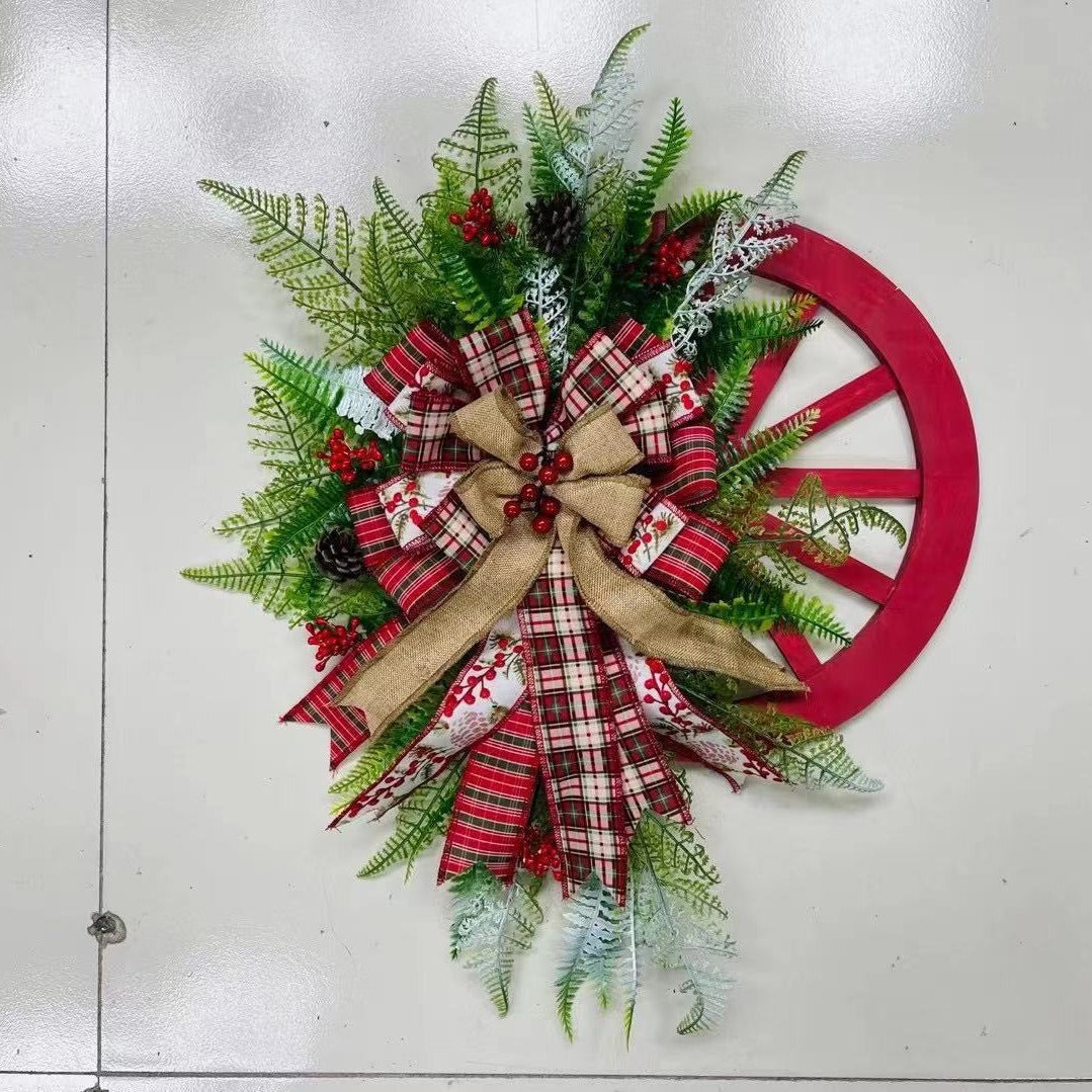 Rustikale Weihnachtskranz – Ländliche Weihnachtsdekoration für Tür und Wand