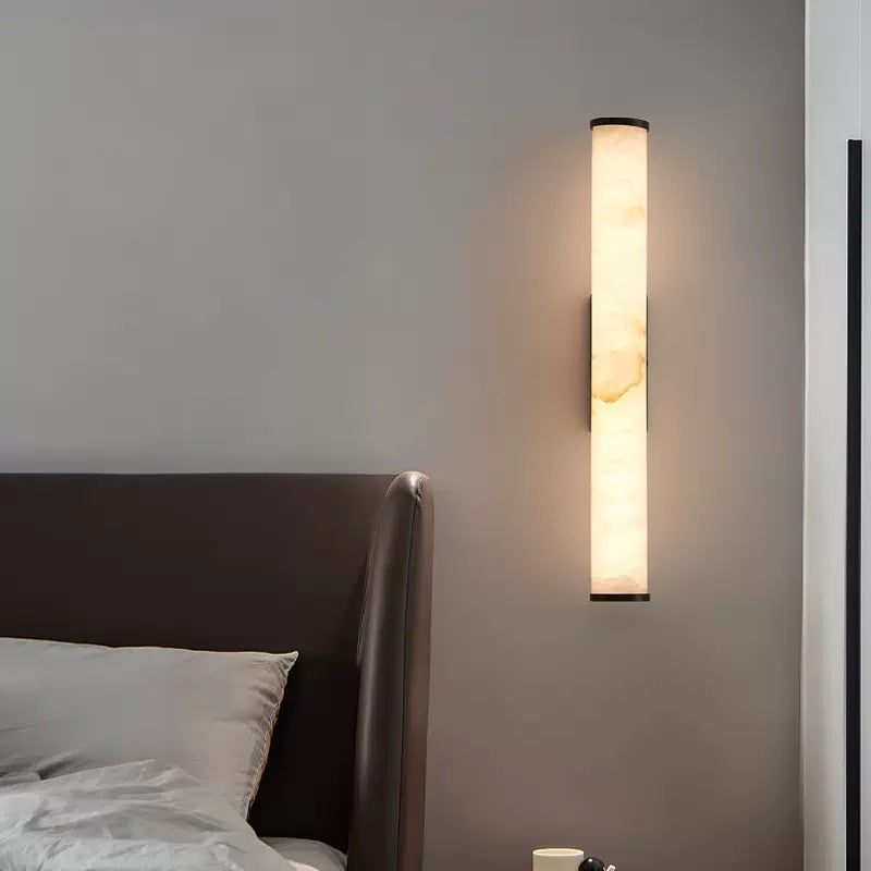 Moderne Minimalistische Spanische Marmor Kupfer Wandleuchte LED 1-Licht