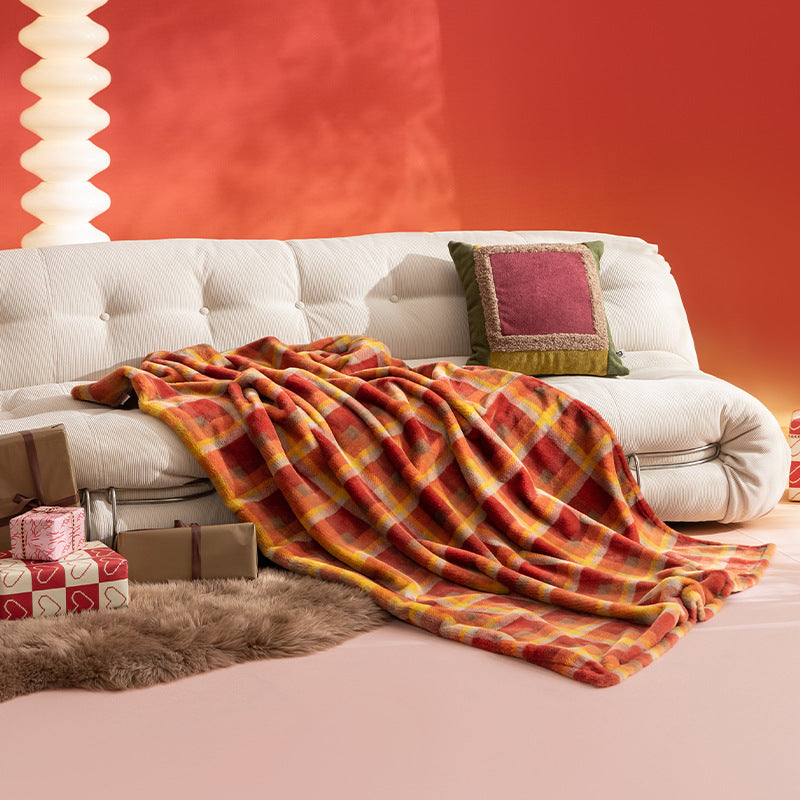 Karierte Thermofleece Decke – Extra Weiche, Leichte Mikrofaser Plaid